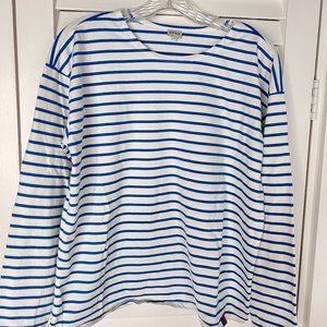 KULE "The Boyfriend" Striped L/S Shirt sz M